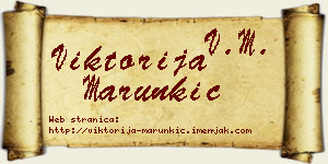 Viktorija Marunkić vizit kartica
